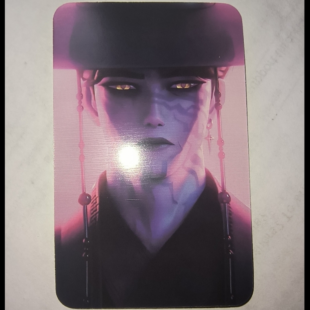 Purple Neon Samurai Art Card Jinu Kpop Demon Hunters Collection